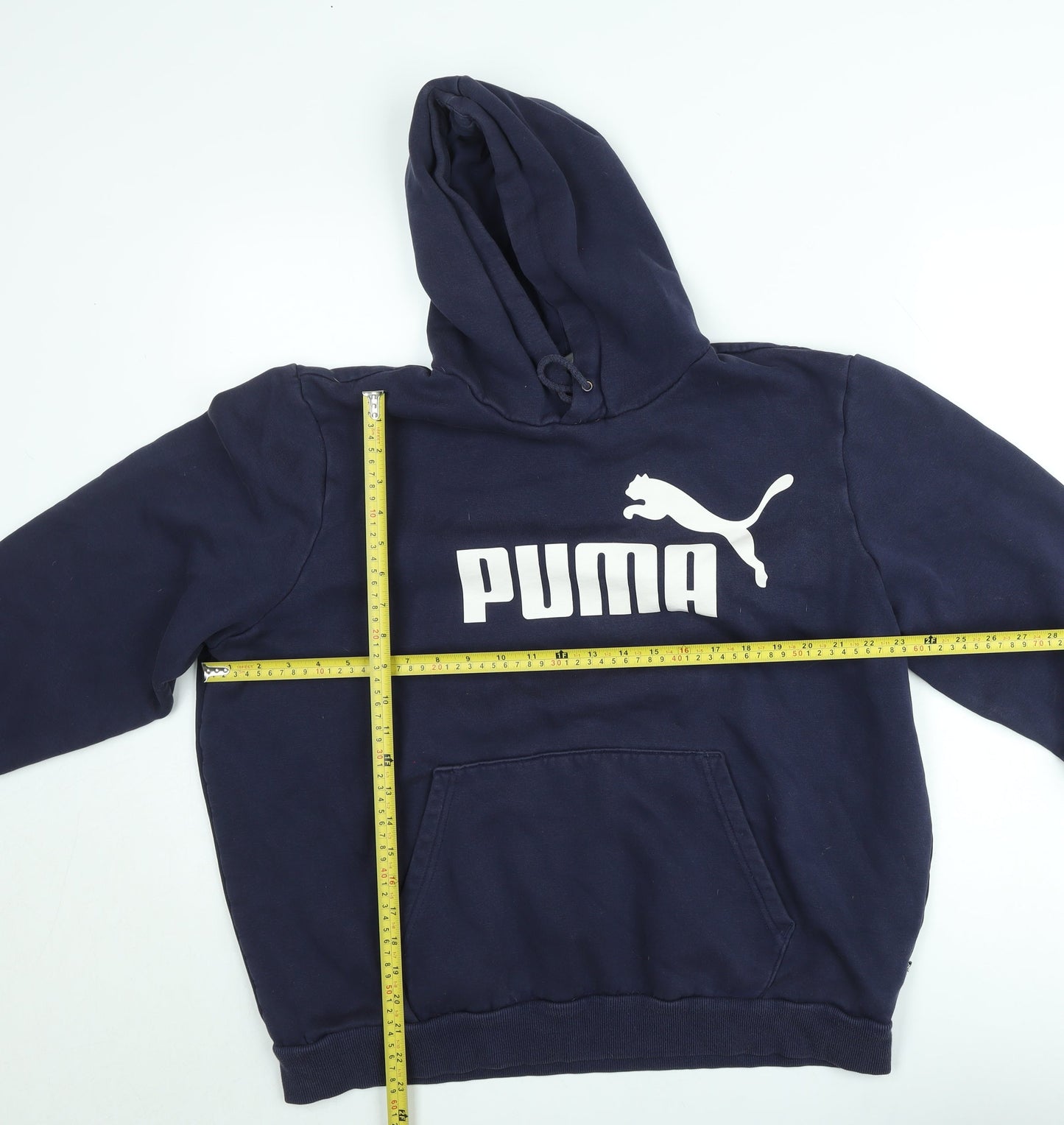 Puma Men's Blue XL Pullover Hoodie Fleece Logo Sportswear