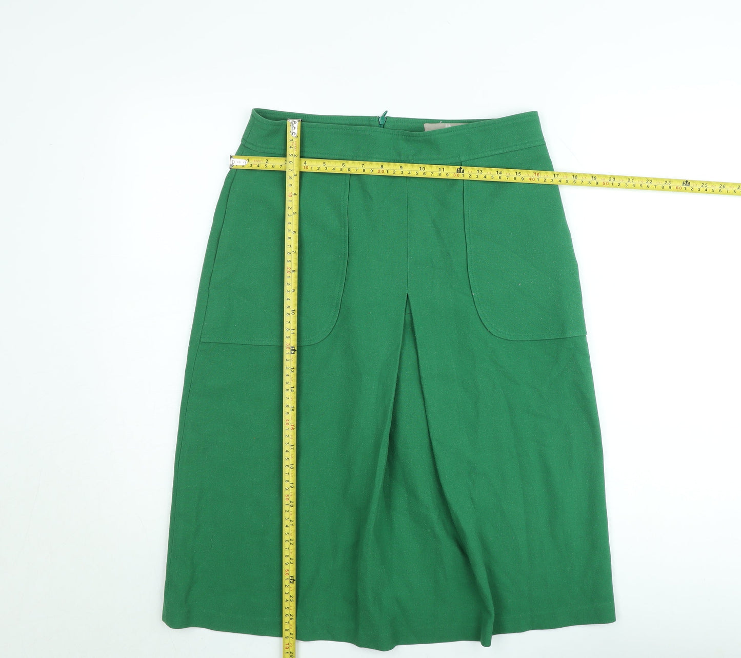 Paul Costelloe Women’s Green Linen Blend A-Line Skirt Size 12