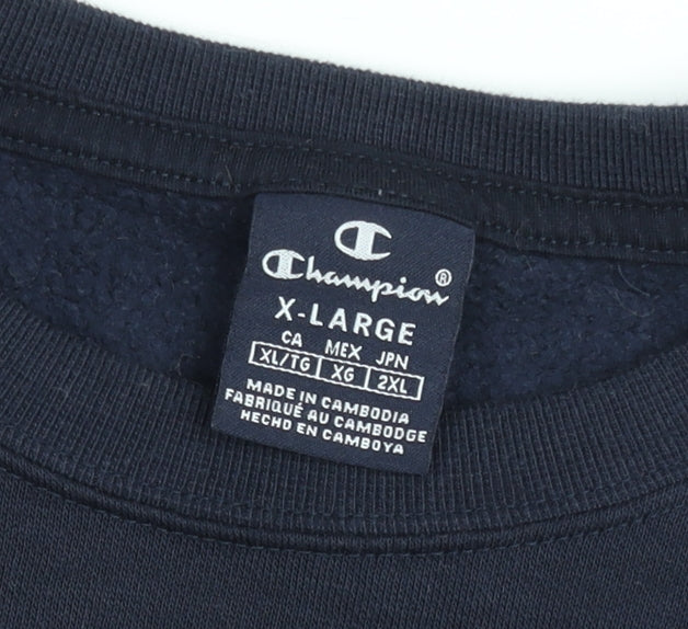 Champion Men's Blue XL Pullover Crew Neck Sweatshirt