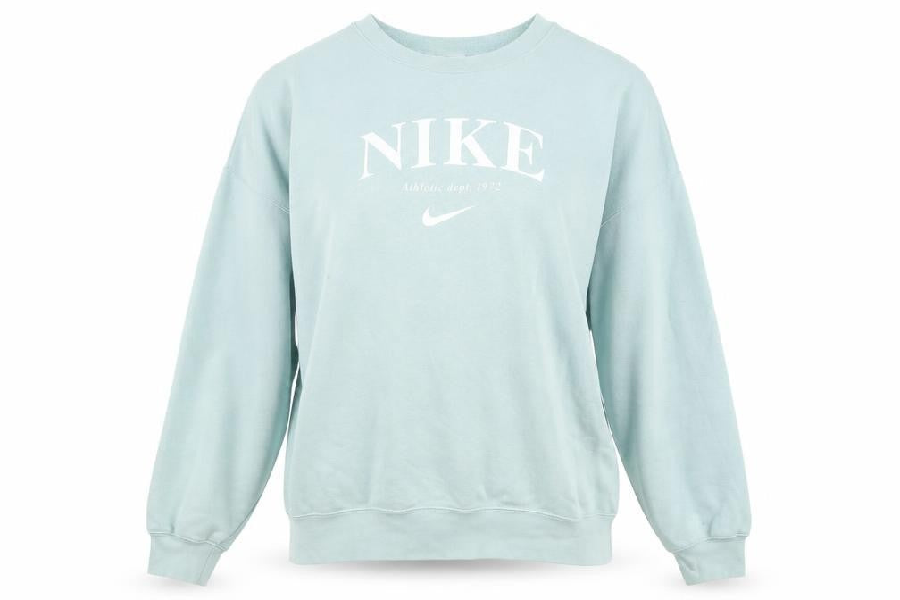 Womens UK XS Relaxed Nike Blue Pullover Sweatshirt