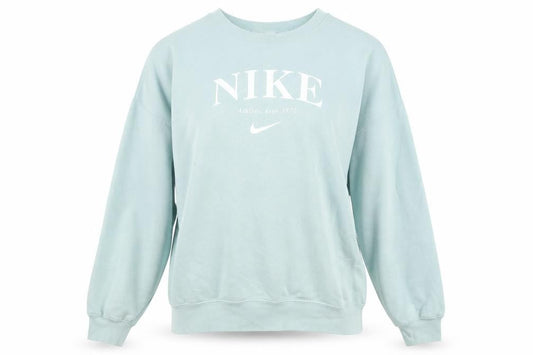 Womens UK XS Relaxed Nike Blue Pullover Sweatshirt