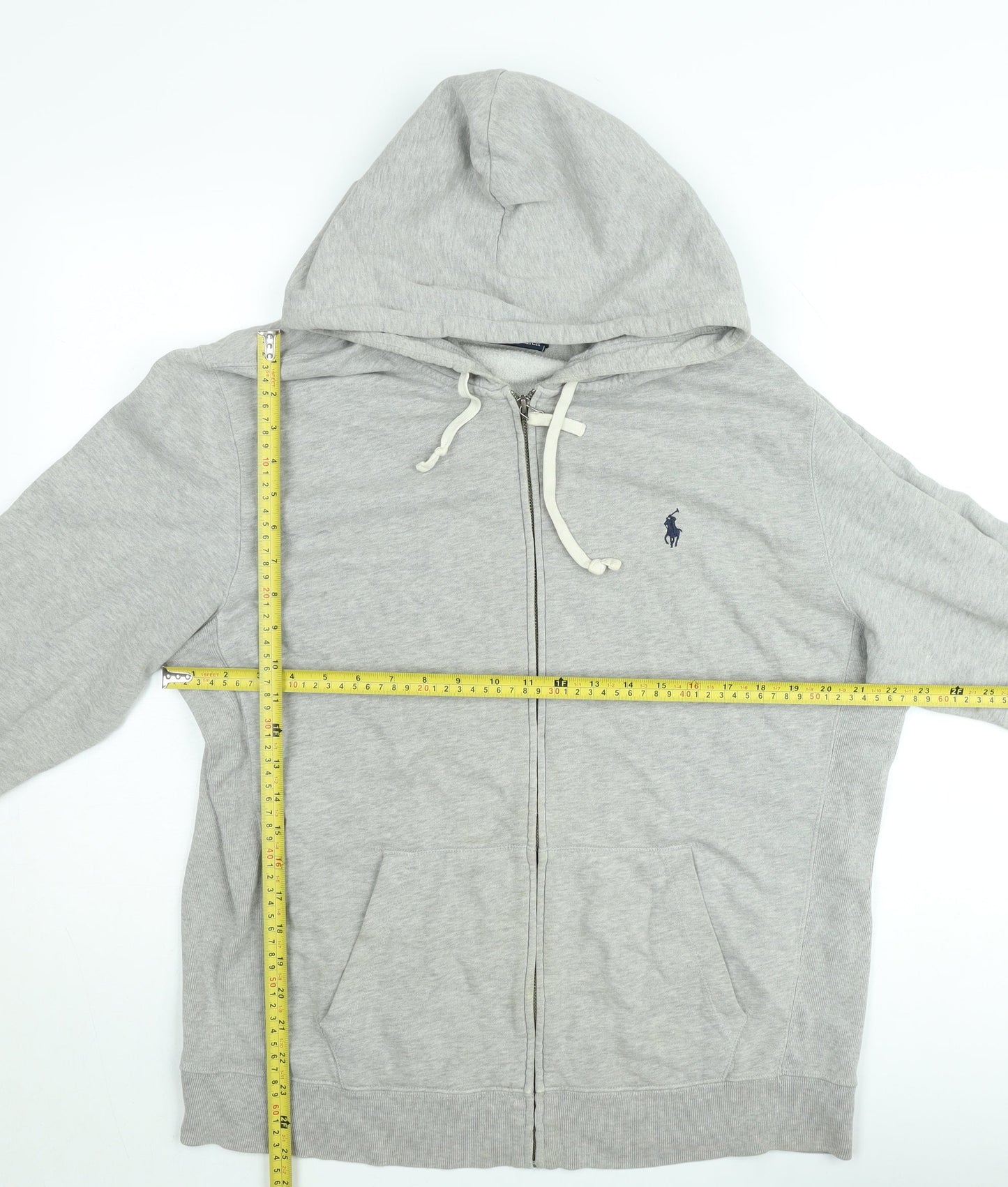 Ralph Lauren Men's Grey Full Zip Hoodie Size L