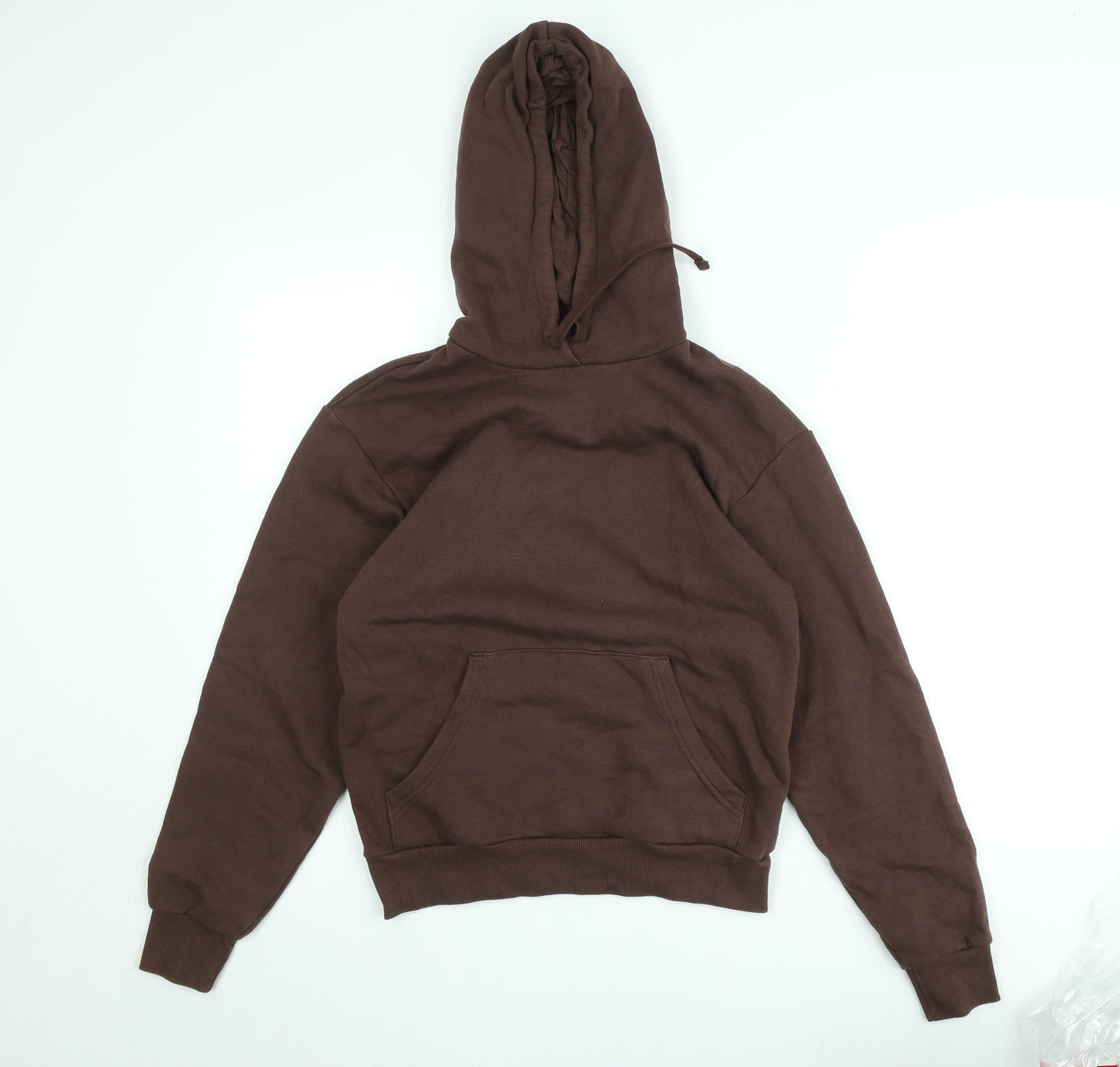 Monki Women's Brown Pullover Hoodie XXS Cotton Blend Casual