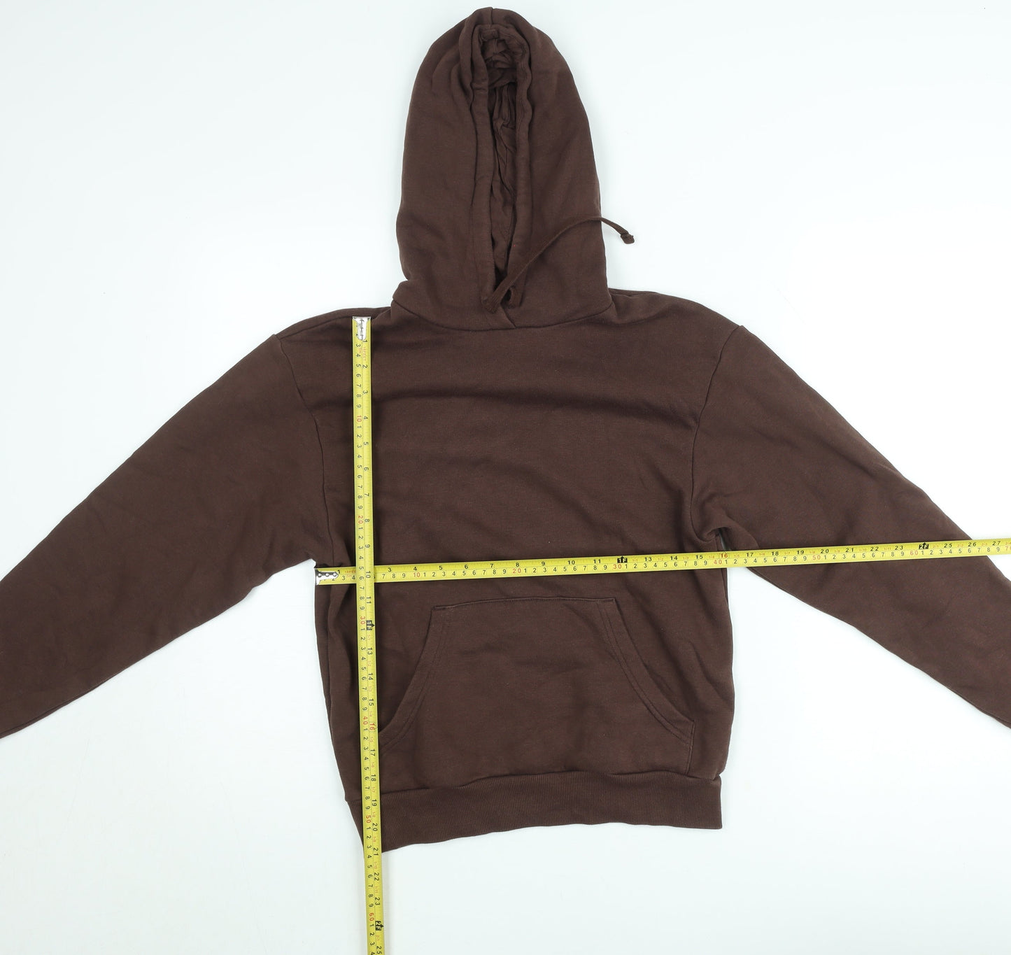 Monki Women's Brown Pullover Hoodie XXS Cotton Blend Casual
