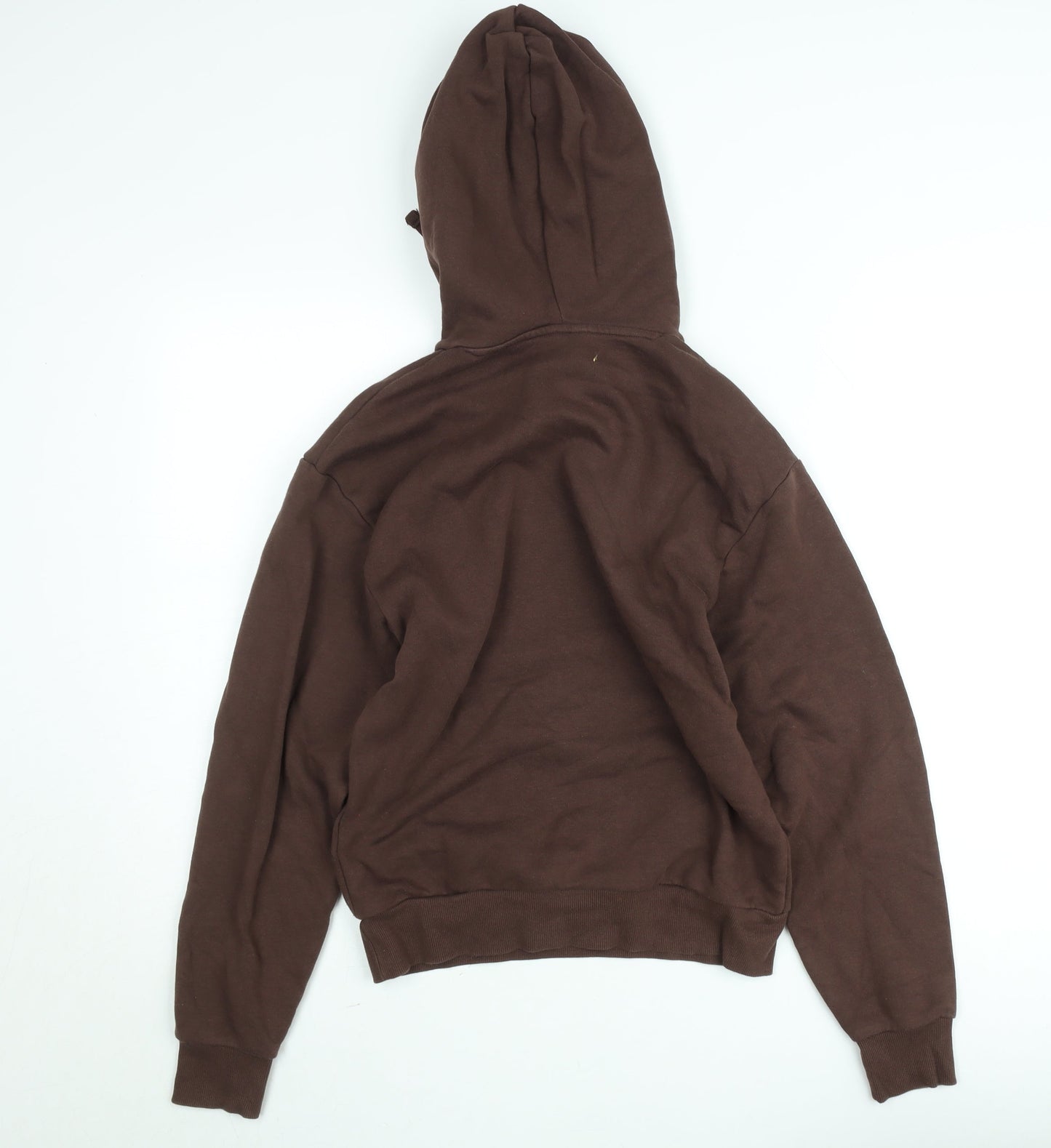 Monki Women's Brown Pullover Hoodie XXS Cotton Blend Casual