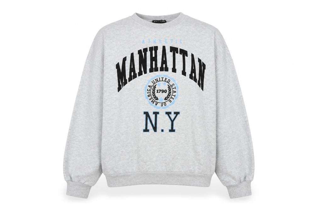 Primark Teens Grey Manhattan NY Graphic Sweatshirt 11-12Y 152cm