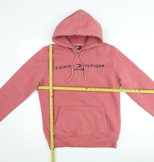 Tommy Hilfiger Women's Pink XL Pullover Hoodie Cotton Blend
