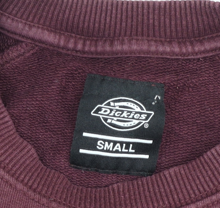 Dickies Men’s Brown Crew Neck Sweatshirt Size S Pullover Fleece