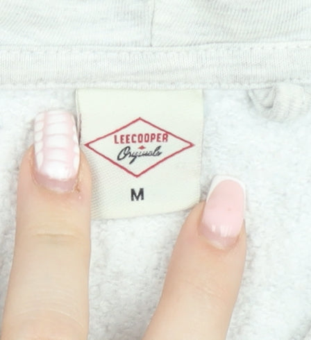 Lee Cooper Men's Grey & Navy Full Zip Hoodie Size M