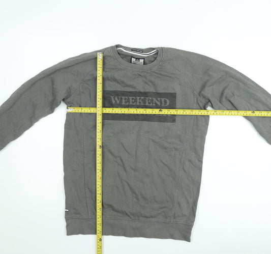 Weekend Offender Men's Grey XS Logo Crew Neck Sweatshirt