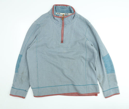 Fat Face Men’s Grey XL 1/4 Zip Airlie Sweatshirt Vintage Outdoor Style