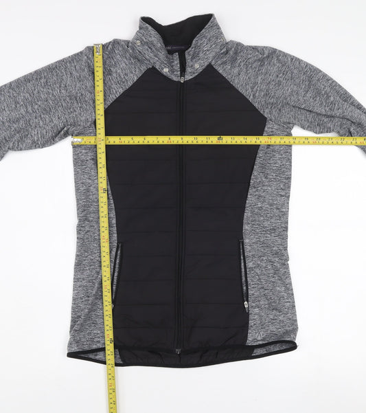 Marks and Spencer Men's Black Grey Lightweight Full Zip Active Jacket S