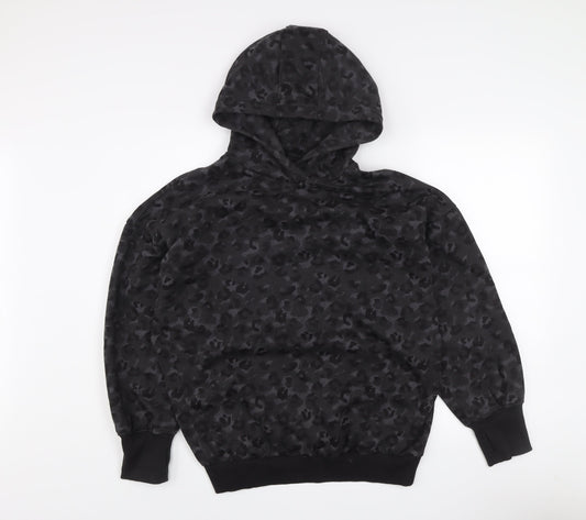 Next Active Women's Black Animal Print Pullover Hoodie Size S