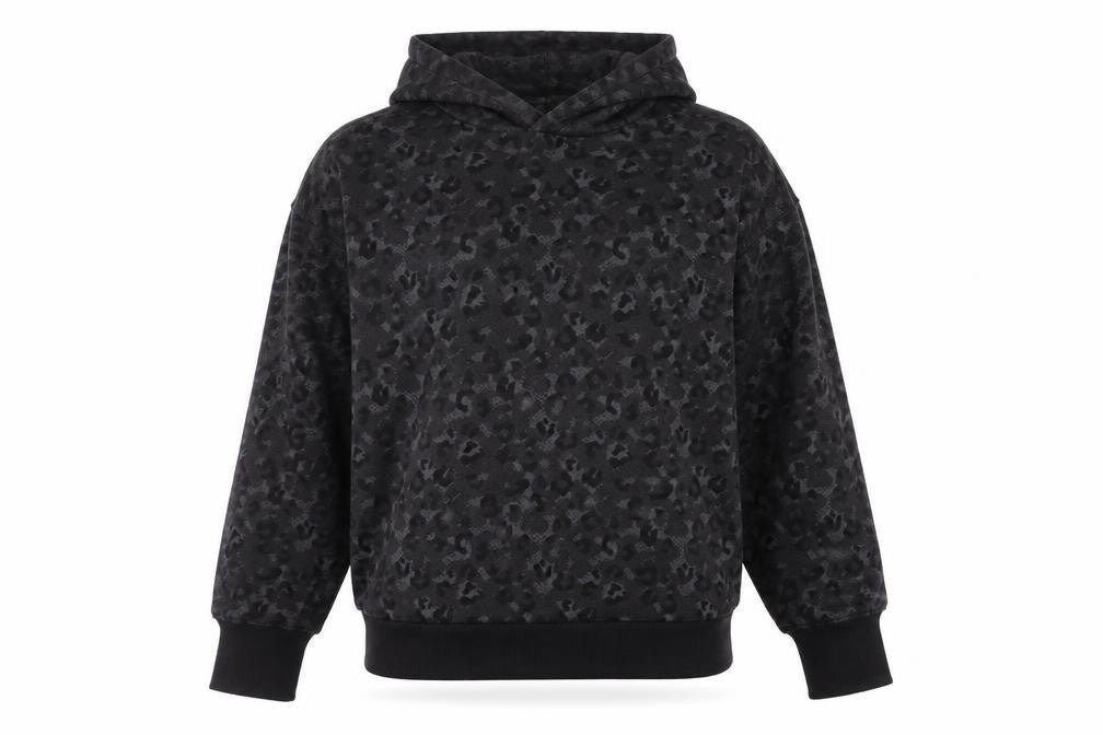 Next Active Women's Black Animal Print Pullover Hoodie Size S