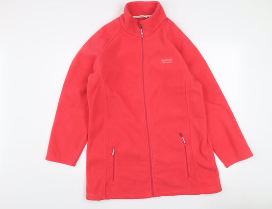 Regatta Womens Red Fleece Full Zip Outdoor Jacket UK 16