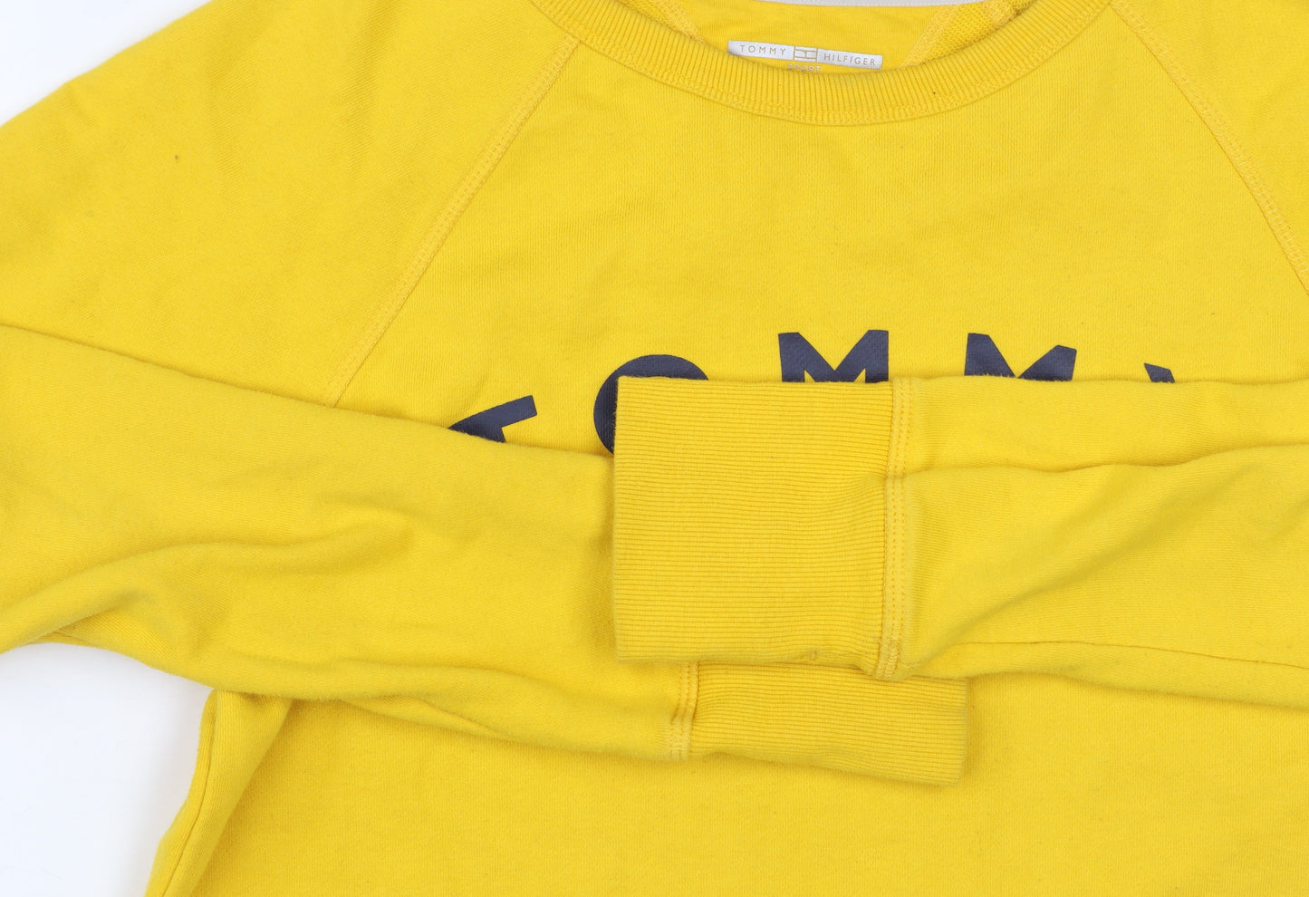 Tommy Hilfiger Sport Women Yellow XL Crew Neck Cotton Blend Sweatshirt