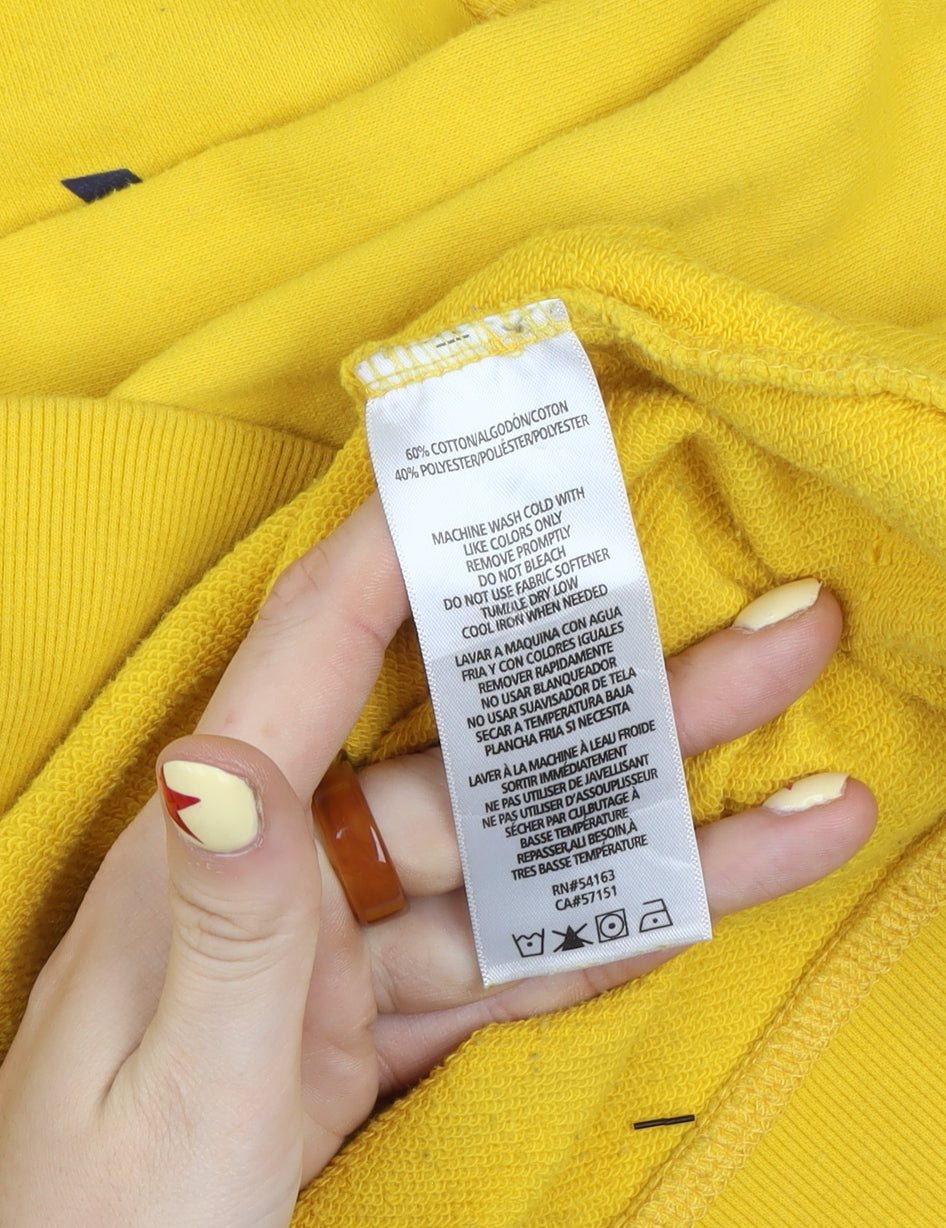 Tommy Hilfiger Sport Women Yellow XL Crew Neck Cotton Blend Sweatshirt