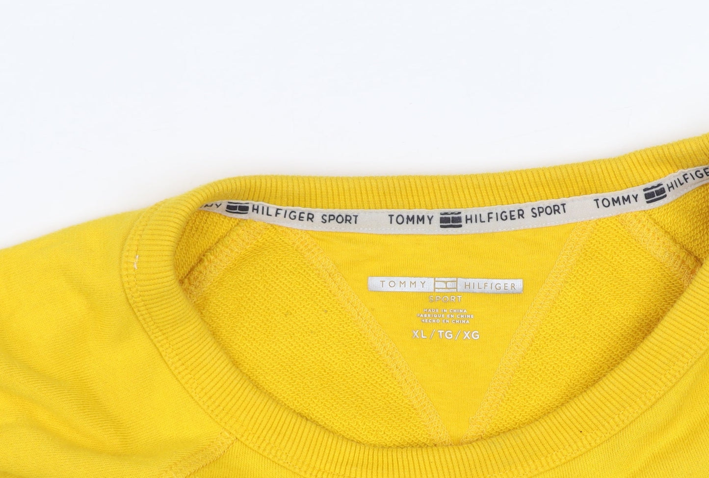 Tommy Hilfiger Sport Women Yellow XL Crew Neck Cotton Blend Sweatshirt