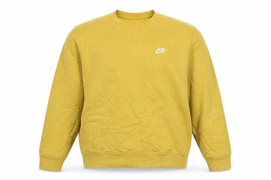 Womens UK M Regular Nike Yellow Pullover Sweatshirt