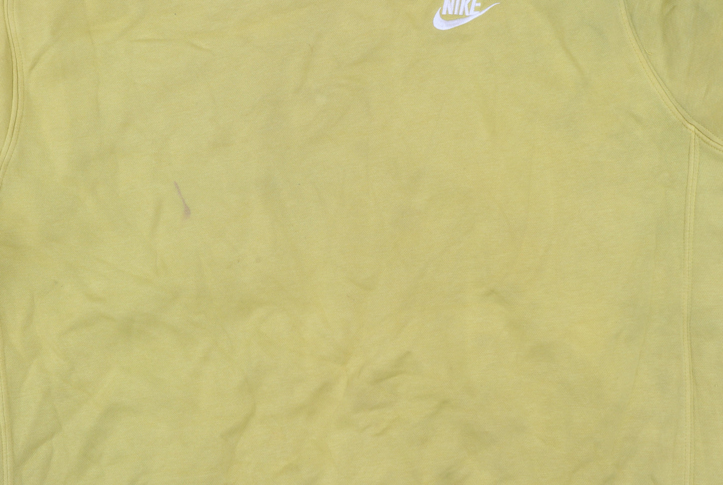 Nike Women's Yellow Crew Neck Pullover Sweatshirt M Cotton Blend