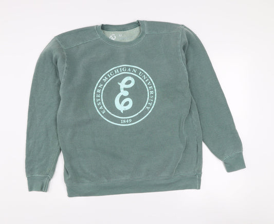Alta Gracia Women’s Green Eastern Michigan University Sweatshirt M Cotton Blend