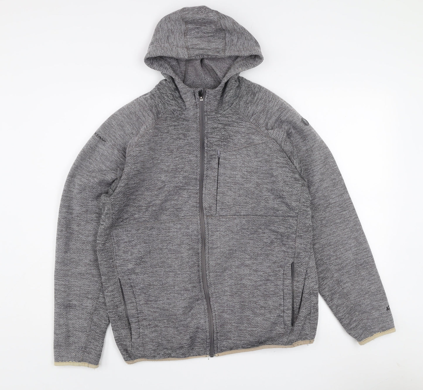 Trespass Men's Grey Hooded Full Zip Fleece Jacket Size S