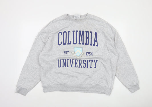 Columbia University Grey Graphic Sweatshirt Women S Crew Neck Pullover