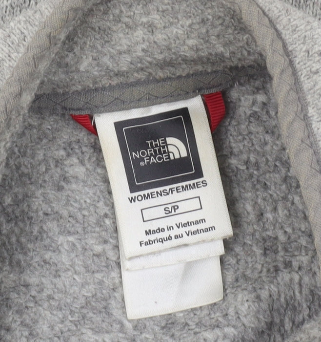 The North Face Women Grey Fleece Full Zip Jacket Size S