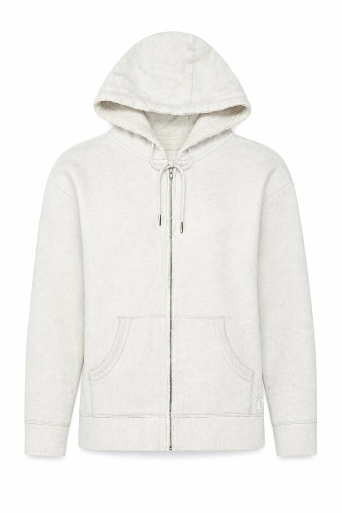 FatFace Women Ivory Full Zip Hoodie Small 81% Cotton Relaxed Fit