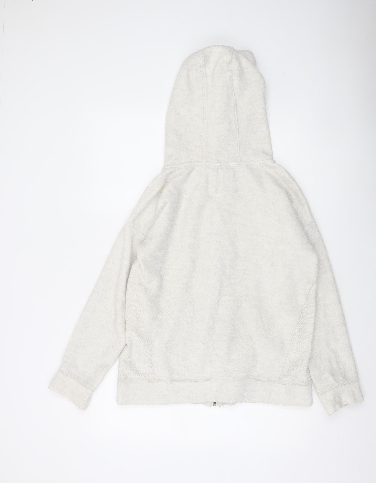 Womens UK S Relaxed Fat Face Ivory Full Zip Hoodie