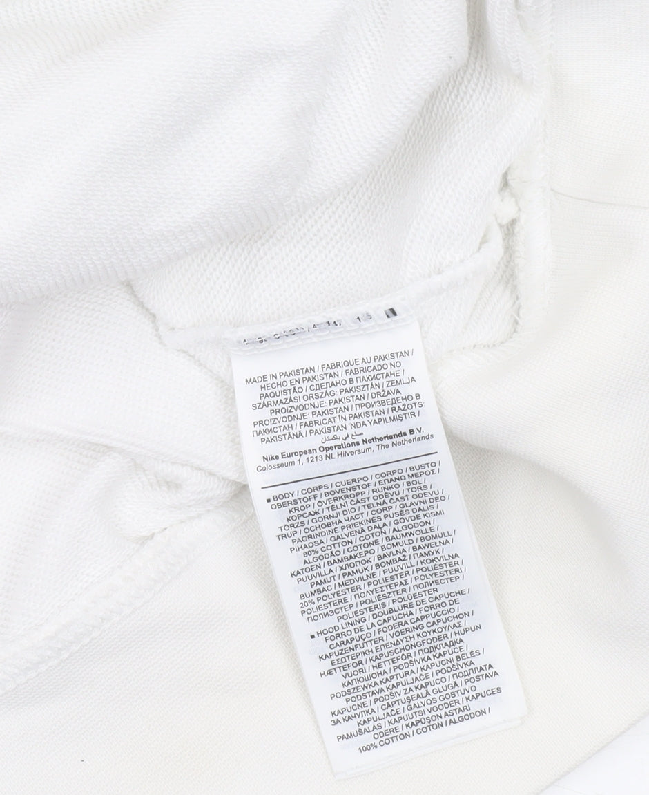 Nike Men's White Graphic Pullover Hoodie L Classic Fit