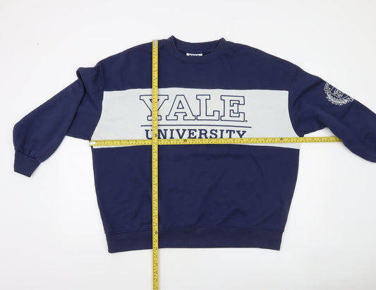 Yale University Women's Navy Blue Crew Neck Pullover Sweatshirt M