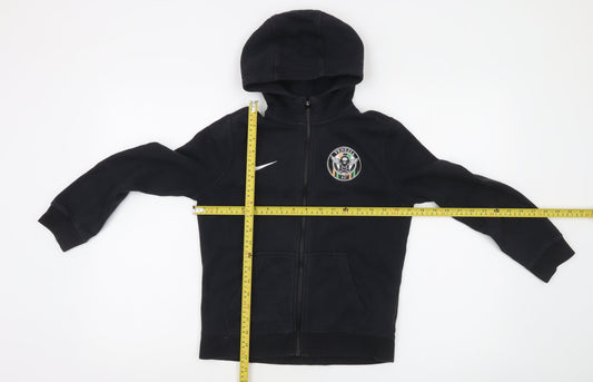 Nike Boys Black Full Zip Hoodie 10-12 Years Football Sportswear