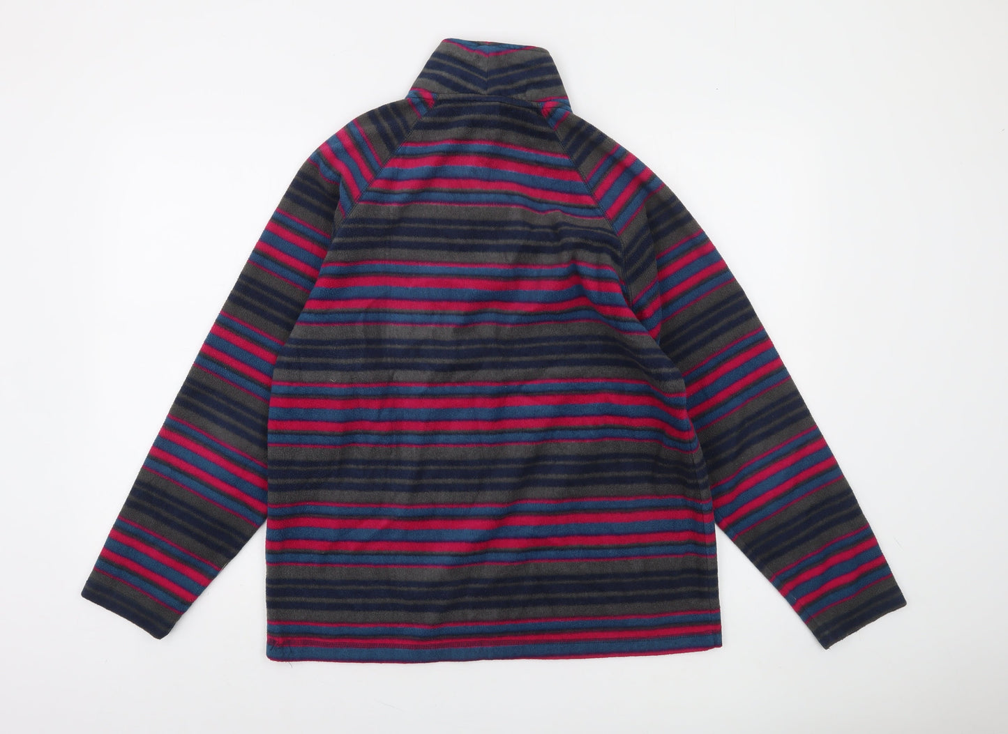 Cotton Traders Men's Multicoloured Striped Fleece 1/2 Zip Sweatshirt M