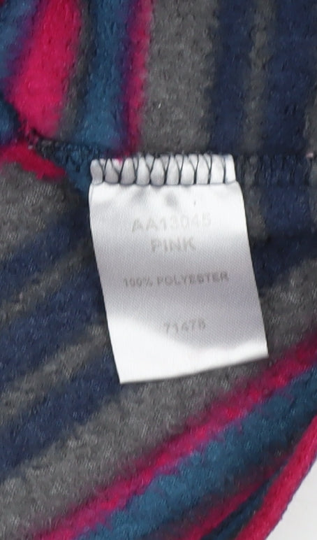 Cotton Traders Men's Multicoloured Striped Fleece 1/2 Zip Sweatshirt M