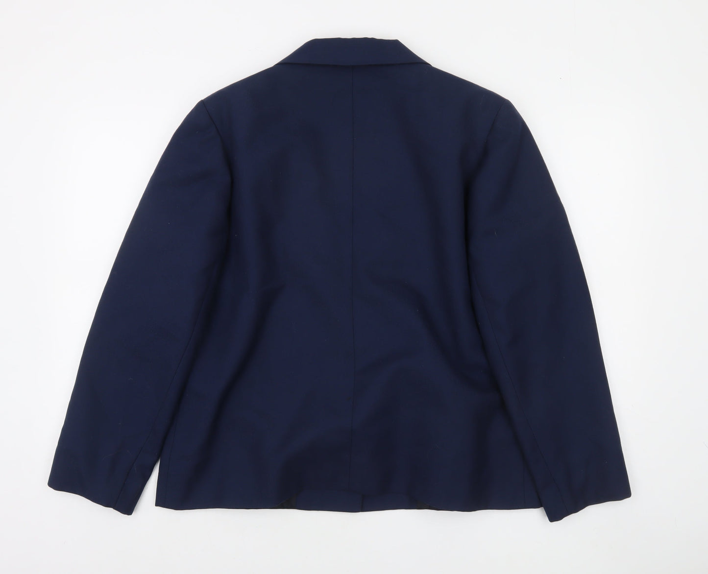 Greenwoods Women’s Navy Blue Single-Breasted Suit Jacket Size 16 Classic Fit