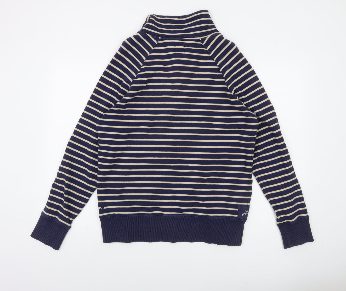 Joules Women's Navy Stripe Pullover Sweatshirt Size 14 Cotton