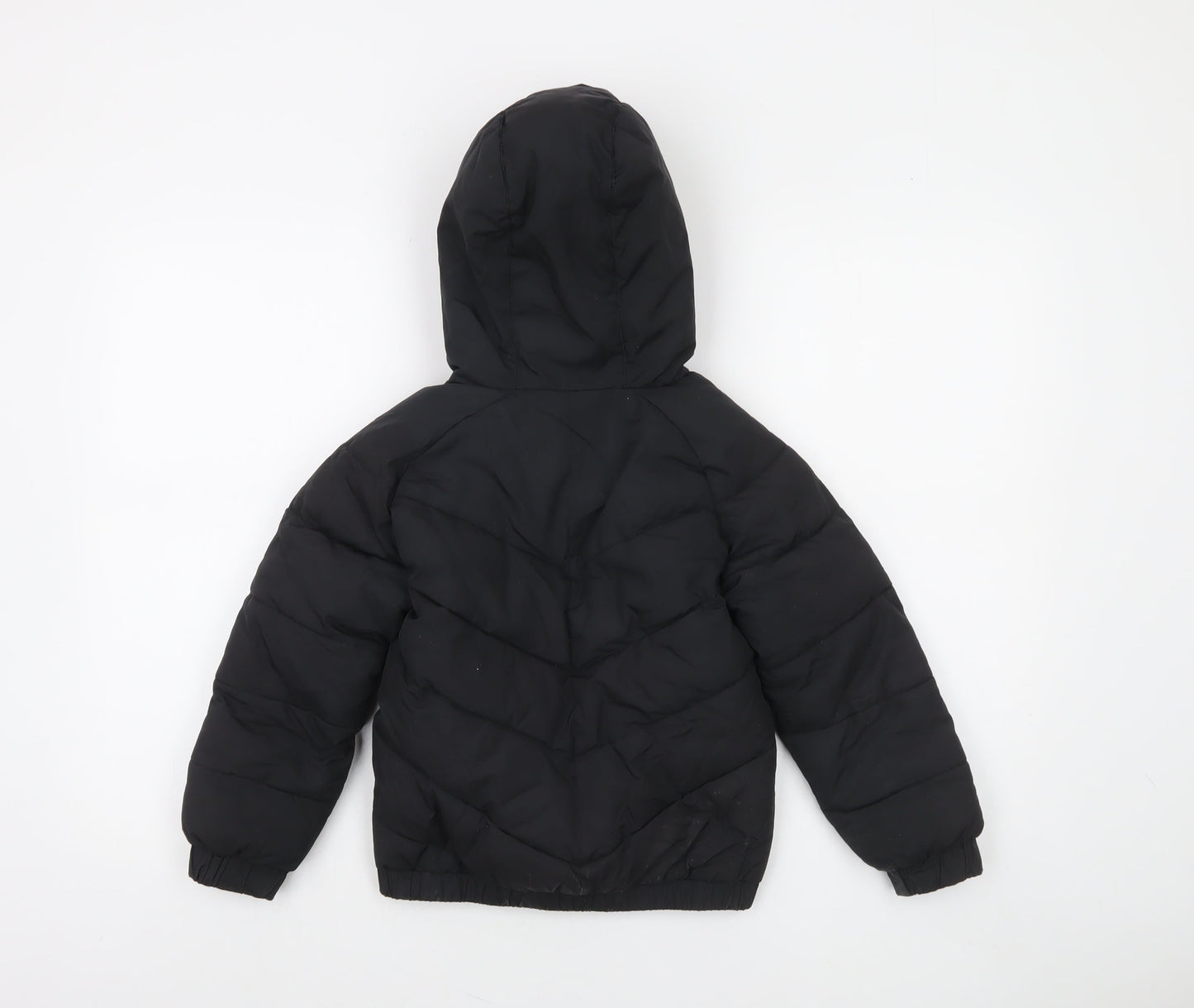 Nike Boys Black Hooded Puffer Jacket 5-6 Years Warm Winter Coat