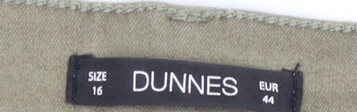Dunnes Women’s Green Straight Leg Stretch Jeans Size 16 Regular