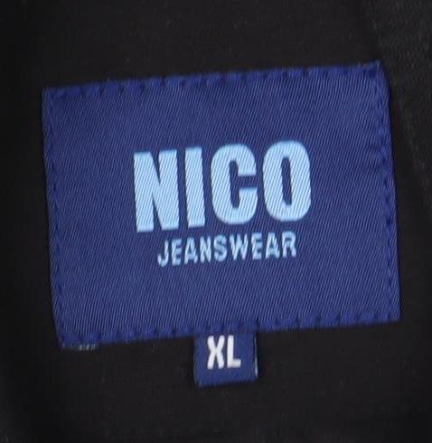 NICO Jeanswear Men's Black XL Anorak Jacket 100% Cotton Casual