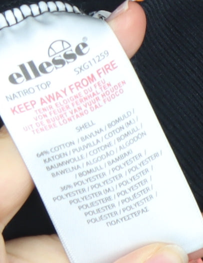 Ellesse Men's Black Full Zip Hoodie Size M Sports Fleece Jacket