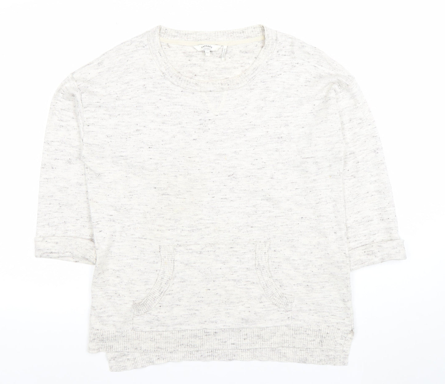 Womens UK 12 Regular FatFace Ivory Pullover Tight-Knit