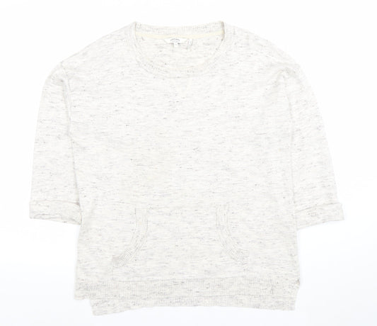 Womens UK 12 Regular FatFace Ivory Pullover Tight-Knit