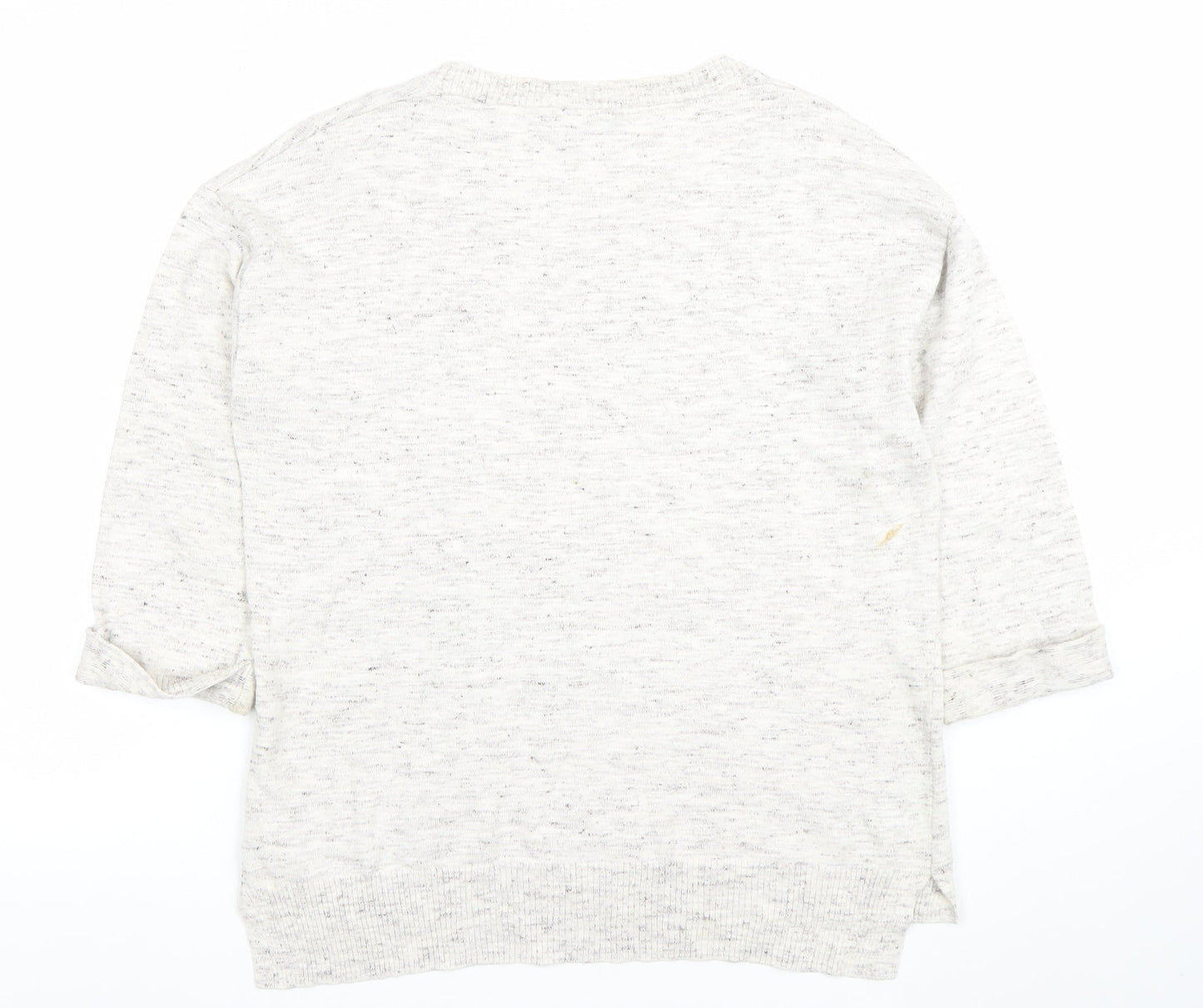 Womens UK 12 Regular FatFace Ivory Pullover Tight-Knit