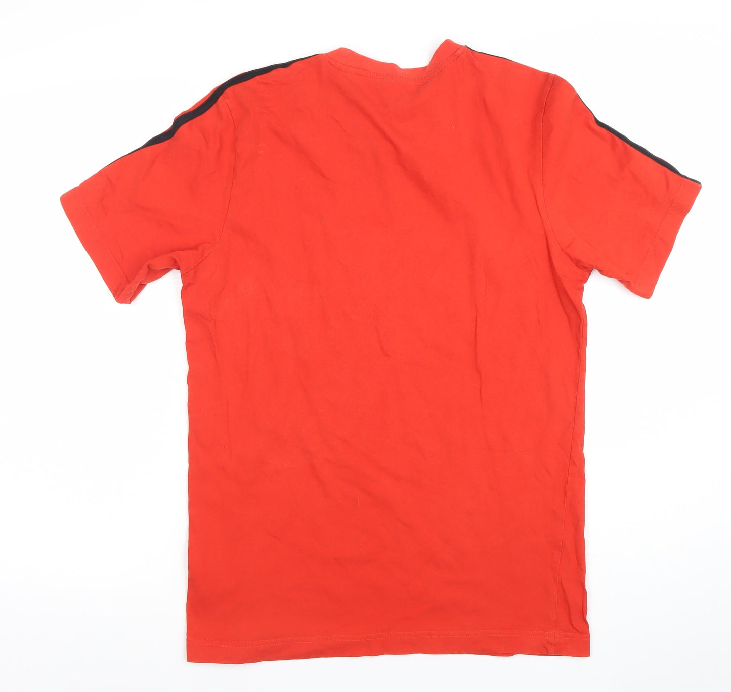 Adidas Men's Red Short Sleeve Cotton Sports T-Shirt Size S