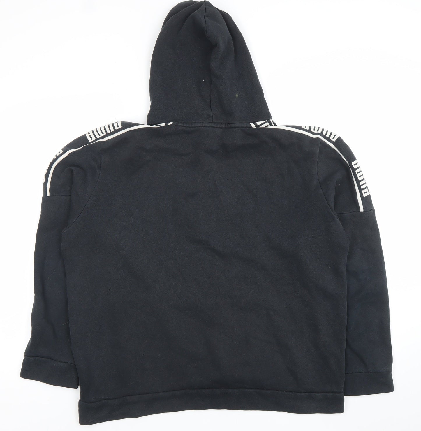 Puma Men's Black L Logo Pullover Hoodie Sweatshirt