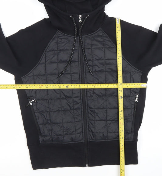 Old Navy Men's Black Regular Fit Full Zip Quilted Active Hoodie Size S