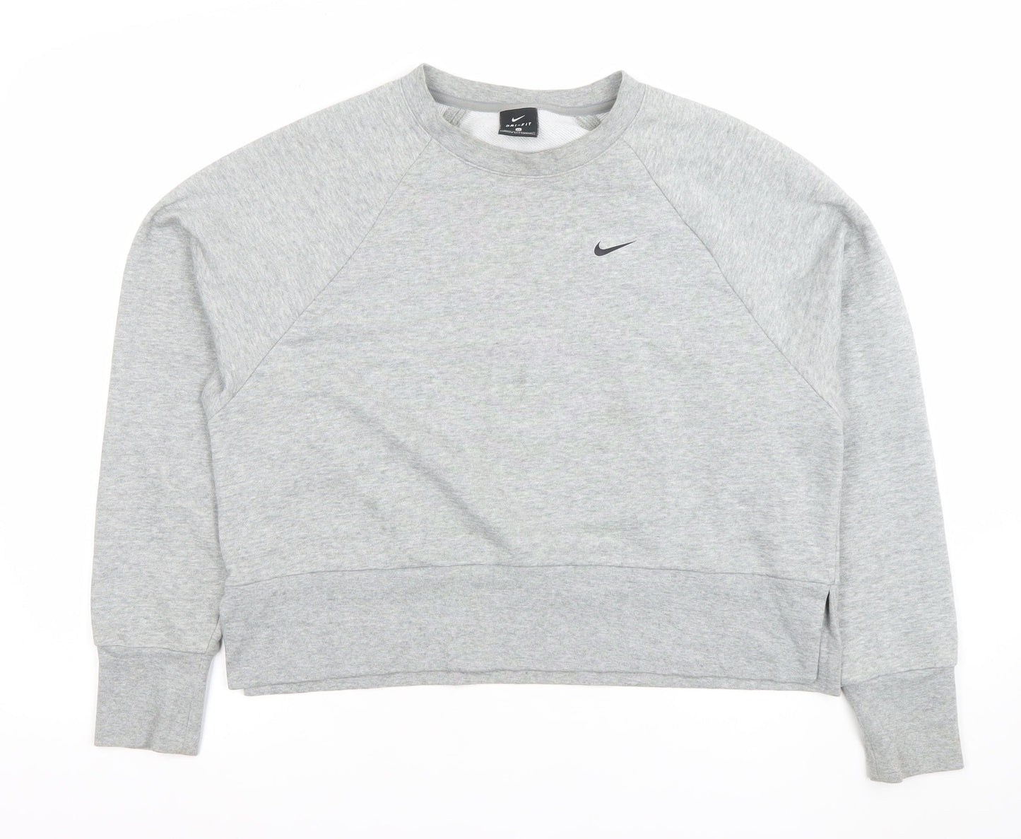 Nike Dri-FIT Women's Grey Crew Neck Pullover Sweatshirt Size M