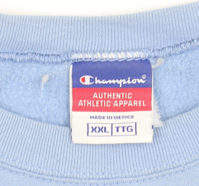 Champion Men's Blue 2XL Pullover Sweatshirt Old Dominion Graphic