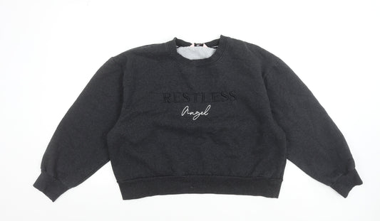 Boux Avenue Women’s Black Crew Neck Pullover Sweatshirt UK 14